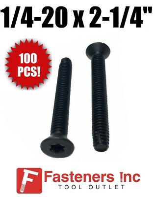 (Qty 100) 1/4-20 x 2 1/4'' Torx Trailer Flooring Floorboard Screws T30