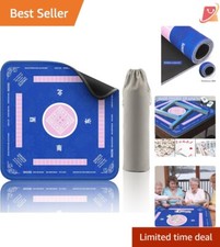 Mahjong Mat Non-Slip Noise Reduction Gaming Mat 32.4x32.4 Inch for Card Games