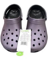 Crocs Unisex Classic Clog, Metallic Dark Iris Purple, 7 Women/5 Men