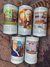 Vintage Graf's 1976 Great American Inventors FULL set of 5 Cans