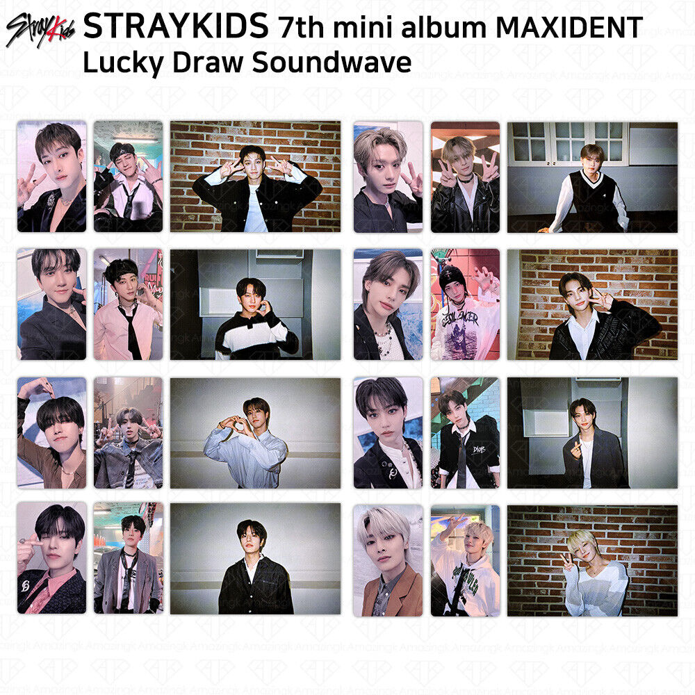 Stray Kids 7th Mini Album Maxident Official Photocard Face Sticker KPOP  K-POP