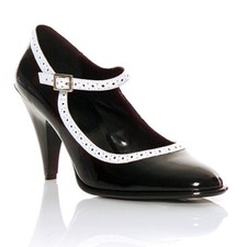 Pleaser Pin-Up Couture Burlesque Betty-01 Schuhe schwarz Lack AUF LAGER