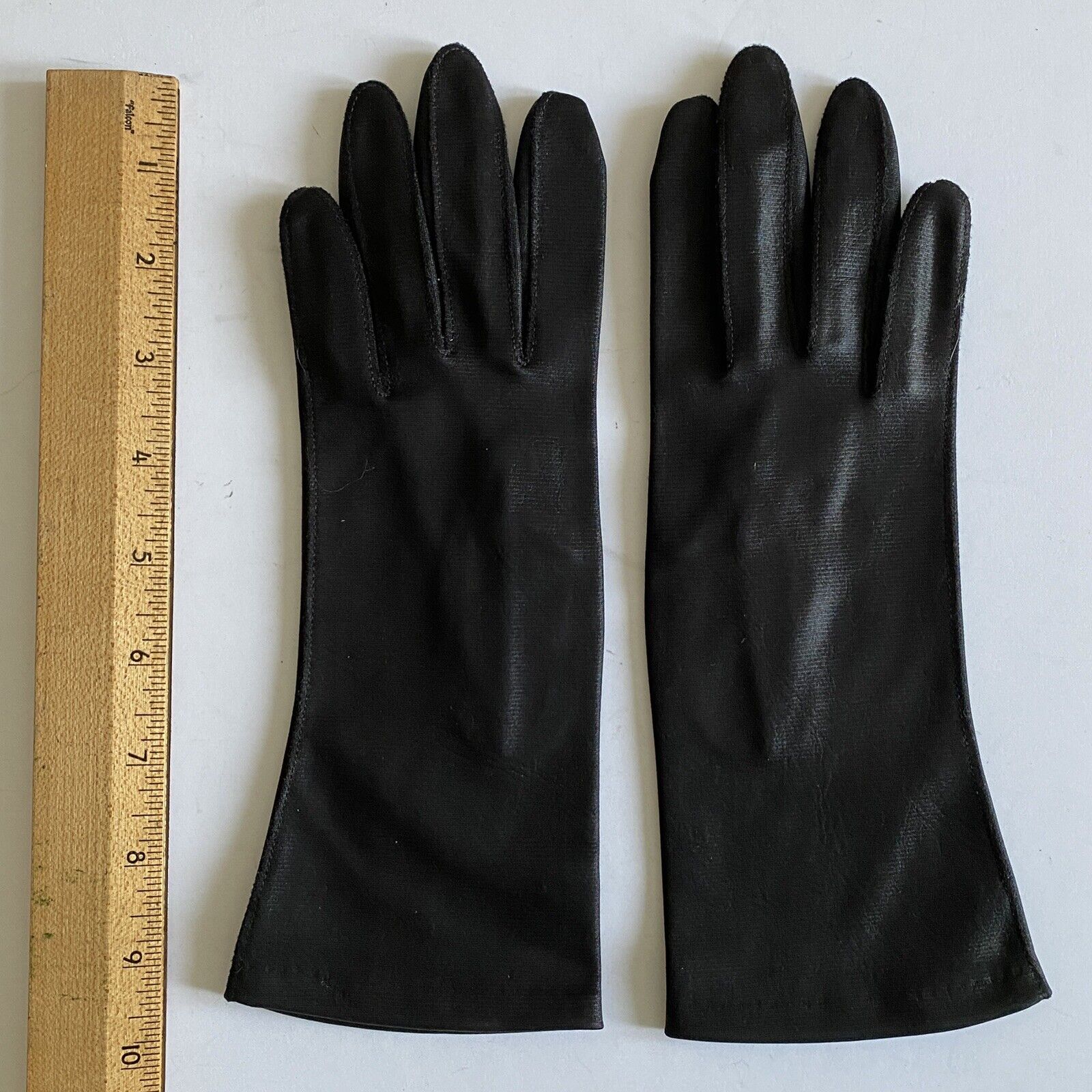 Vintage Women's Analon Hansen Gloves Black Nylon … - image 5