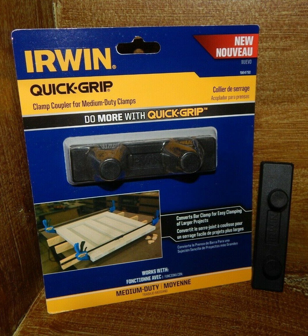 IRWIN QuickGrip Coupler Clamp Kit 1964750 for Medium Duty Clamps, New