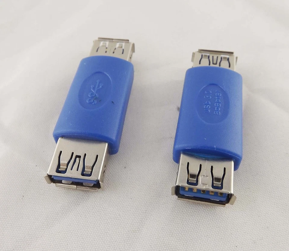 USB 3.0 Type A External Female To Female Connector Cable Extender Adapter Blue - Image 3 of 4