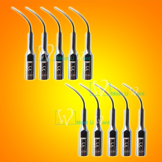 10pcs Dental Lab Piezo Ultrasonic Scaler Scaling Burs Tip G2 Fit NSK