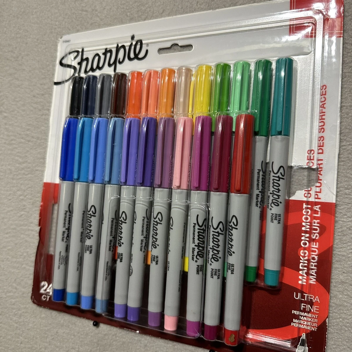  SHARPIE Permanent Markers, Ultra Fine Point, Assorted Colors,  24 Count : Office Products