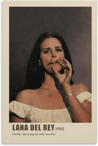 Póster vintage de la cantante Lana del Rey 1985 para fumar - Imagen 1 de 2