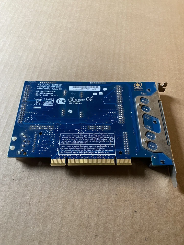 Digium Wildcard TDM800P 8 Port Analog Asterisk card PCI card TDM 800 - Image 4 of 4