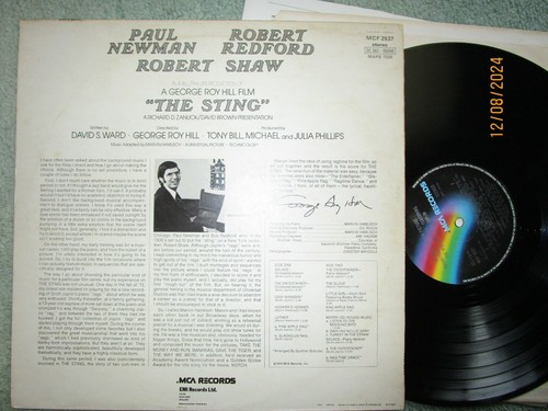 The Sting Original Motion Picture Soundtrack Marvin Hamlisch MCA Vinyl LP Album - Picture 2 of 4