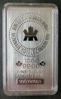 Royal Canadian Mint 10oz Silver Bar in a Capsule