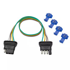 18 In. 4-way Flat Trailer Light Wiring Kit With Splice Connectors