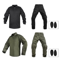Men's Tactical Combat Uniform Outdoor Paintball Hunting Army BDU Suit Elbow Pads
