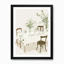Table Setting 2 Art Print Framed Wall Art Poster Canvas Print Picture