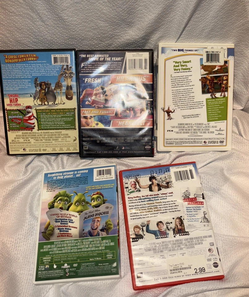 Dreamworks DVD Lot Turbo/Antz/Madagascar/ Planet 51/ Diary Of A Wimpy Kid Rodric - Image 2 of 4