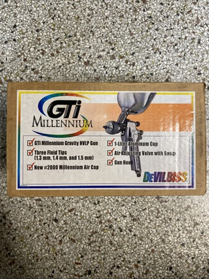 #ad DeVILBISS GTI 620G HVLP Gravity Feed Spray Gun GTi Millennium GTI 620G New $450.00