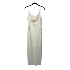 BHLDN Cali Satin Charmeuse Slip Dress Oyster Cream Ivory Size 4 Anthropologie