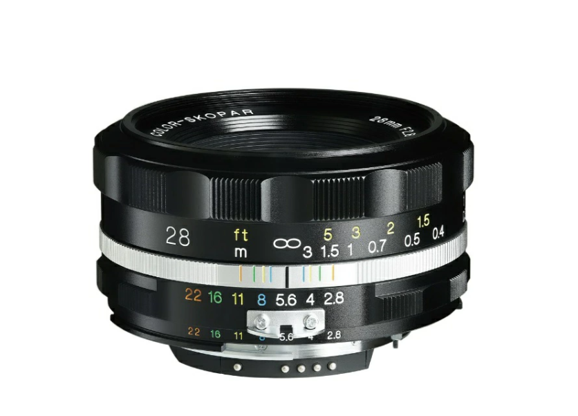Voigtlander COLOR-SKOPAR 28mm f2.8 SL IIS Nikon AI-S Lens BLACK