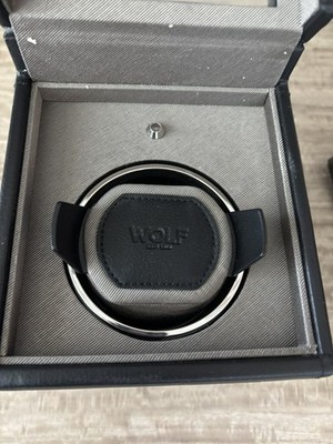 Wolf  Model 1.8 Single Watch Winder Black Leather Excellent Condition Orig Box