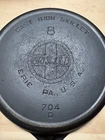 Griswold Slant Logo #8 Cast Iron  Skillet  704 D Restored Antique Vintage Pan