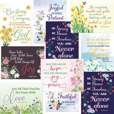 Christian Greeting Cards Bulk Floral 24 Pack Religious Cards with Bible Verse En