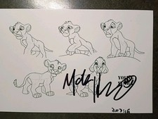 MARK HENN Hand Signed Autograph Photo - WALT DISNEY ANIMATOR -SIMBA - LION KING