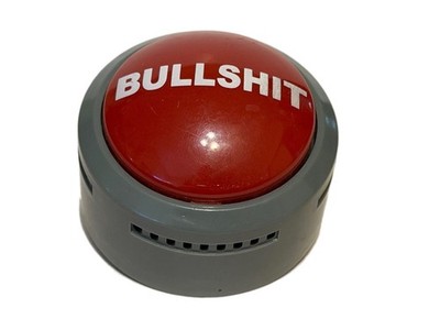 Bullshit Button Novelty Sound Effect Gag Gift Red Gray Funny Office Desk