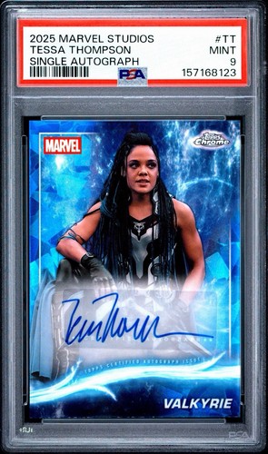 2025 Topps Marvel Studios Sapphire Edition Tessa Thompson As Valkyrie Auto PSA 9