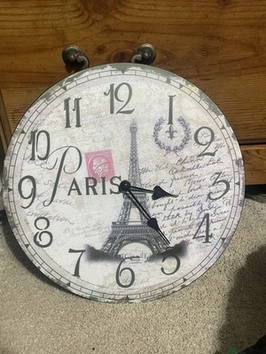 Paris Themed Working Wall Clock 11.5  By 11.5 
