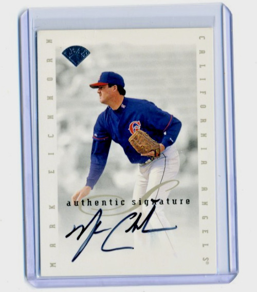 Mark Eichhorn 1996 Leaf Authentic Signature Series On Card Autograph Auto