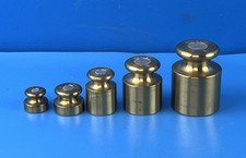 Vintage Ohaus Brass Calibration Weight Set Lot 2 lb down to 2 oz Imperial