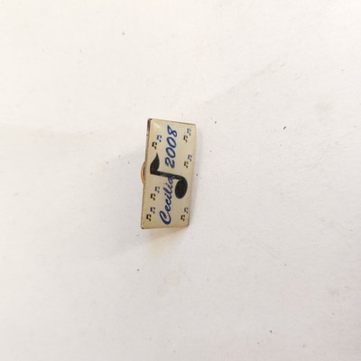 This is a vintage enamel lapel pin  music-themed event ''Cecilia'' in 2008