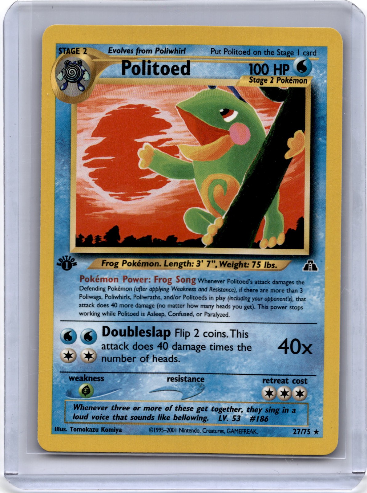 2001 Pokemon TCG Politoed Neo Discovery #27/75 1st Edition
