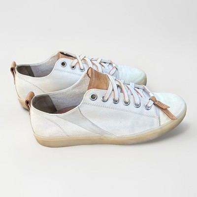 Paul Green Carly Low-Top Cancas/Leather Sneaker Shoe Women's 10 EUC 