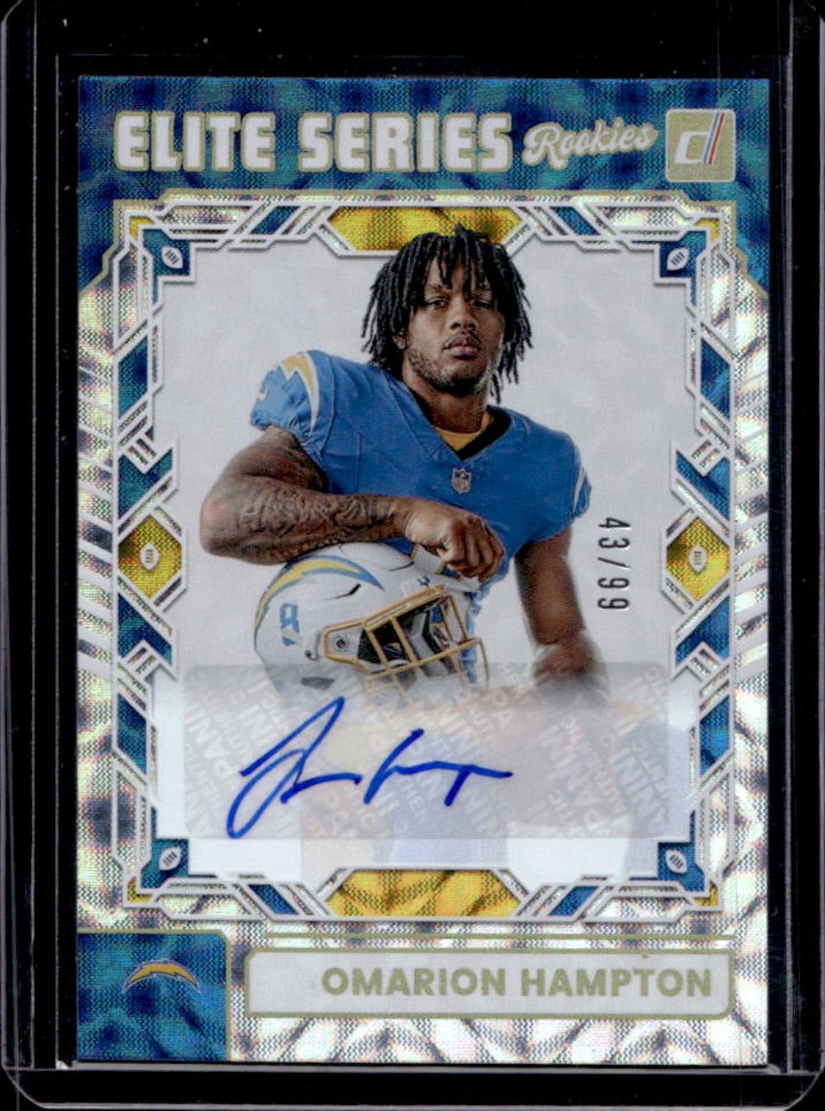 2025 Donruss Omarion Hampton The Elite Series Rookies Auto RC #43/99