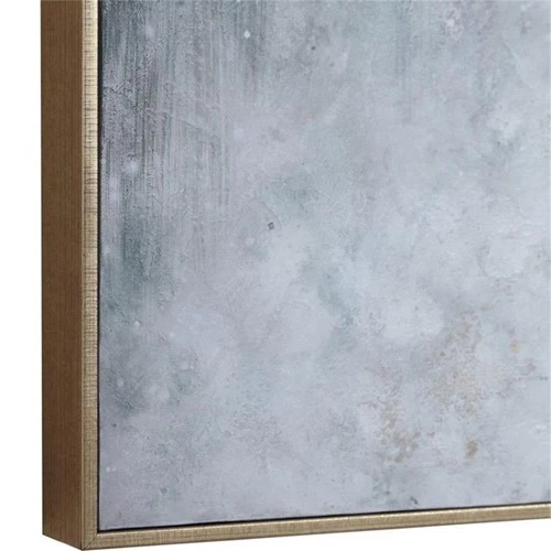 Uttermost Divide Coastal Firwood and Canvas Abstract Hand Painted Art in Blue - Picture 6 of 9