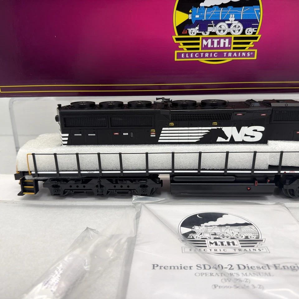 MTH Premier 20-20154-1E Norfolk Southern SD40-2 Diesel PS.2 O New 3v #6201 NS - Image 4 of 4