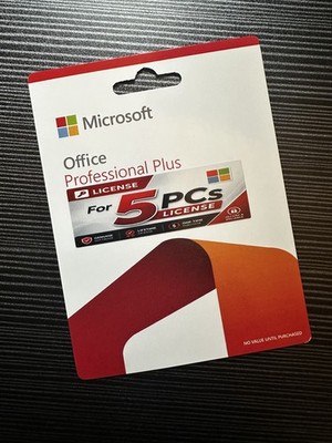5PC's Microsoft Office Professional Plus 2021  product card sealed Lifetime
