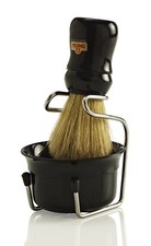 Omega Shaving Brush, Stand and Bowl Set