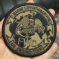 US USMC 1st Marine Expeditionary Force Air Ground Team Subdued Hook-Back Patch