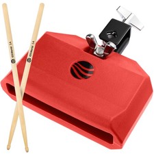 Jam Drum Block Latin Percussion Red Plastic Musical Instrument Adjustable Mou...