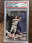 2017 TOPPS CHROME #169 AARON JUDGE *ROOKIE CATCHING PSA 10 GEM MINT*  YANKEES