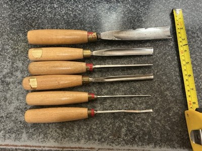 Job Lot Of 7 Ashley Iles Woodworking Chisels And Gouges See Listing FREEPOST