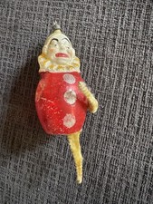 Palmer Cox Brownie & Joey Glass Clown Ornament Vintage Blown Glass