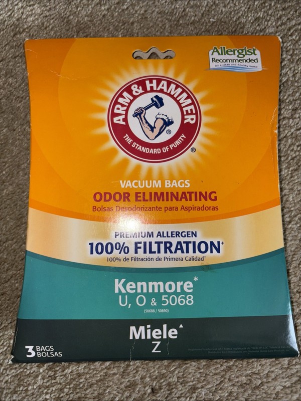 Arm & Hammer Odor Eliminating allergen Vacuum Bags Kenmore U 5068 50688 qty 2 