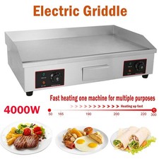 73cm Commercial Electric Griddle Countertop Hotplate BBQ Grill Catering Bacon