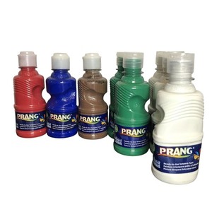 PRANG Paint for Kids Tempera Washable Ready to Use Nontoxic Safe 8 Bottles