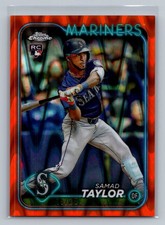 2024 Topps Chrome Update #USC28 Samad Taylor Orange RayWave Refractors #/25