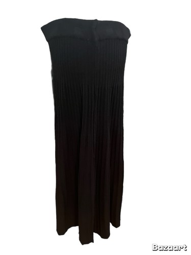 Max Studio Falda Midi Punto Acanalado Negro Línea A Suéter Falda Talla XL - Imagen 2 de 4