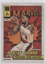 2021-22 Donruss Net Marvels Press Proof Gold Foil Black Text Damian Lillard 16gt
